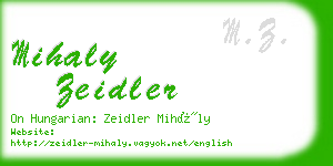 mihaly zeidler business card